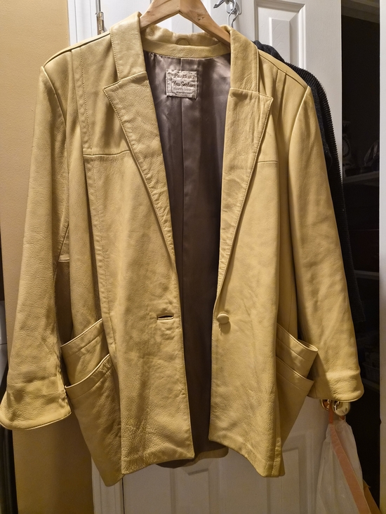 Leathers by New England Jackets & Blazers - Vintage Leathers by New England Yellow Leather Blazer